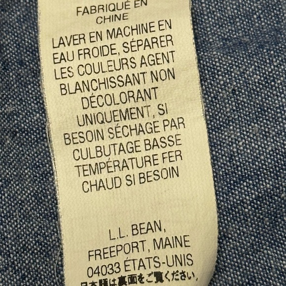 L.L. Bean Signature BBQ Casual Picnic Summer Denim Dress Size 2 - Picture 11 of 12